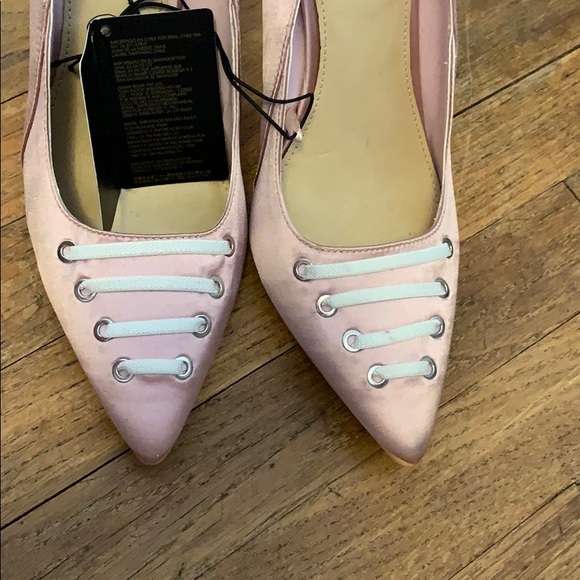 Light Pink Satin Heels - Picture 2 of 2
